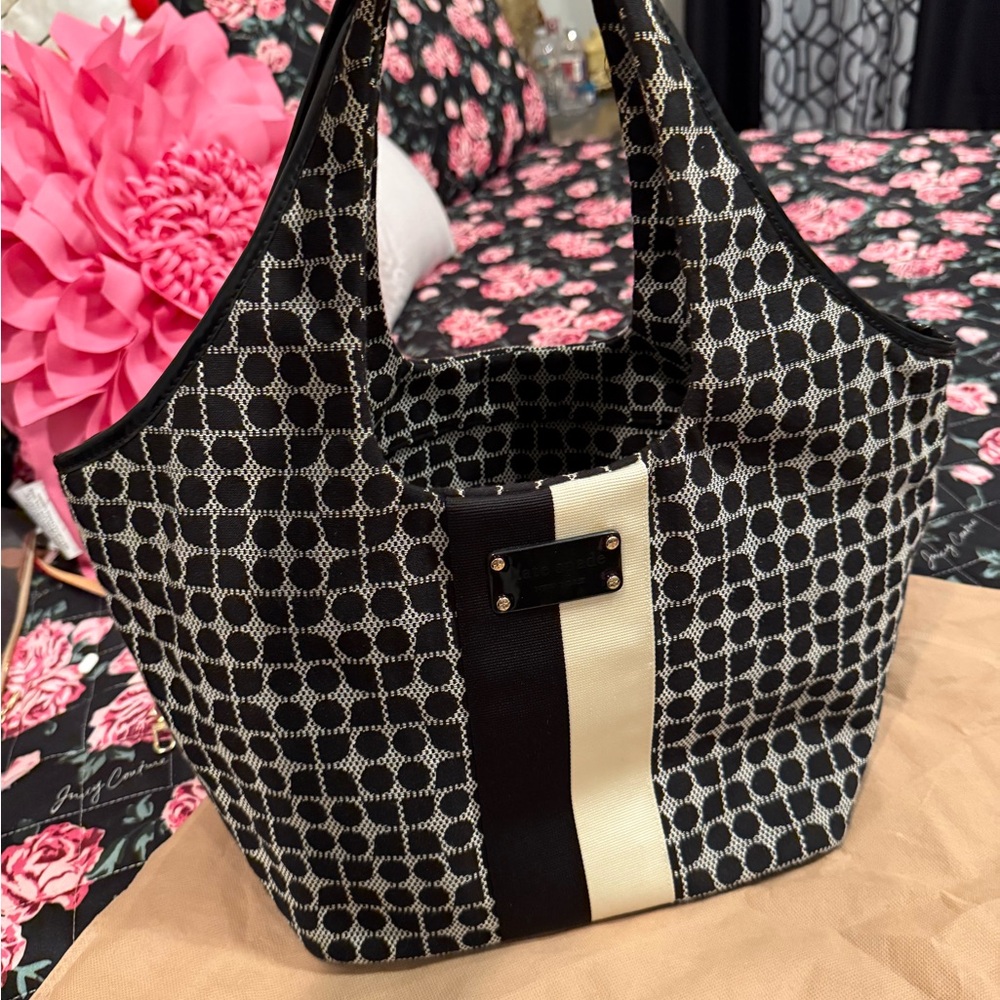 Kate Spade Black and Cream Hobo Bag